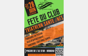 Triathlon santé - samedi 28 juin 11h - Piscine de l'Ile d'or